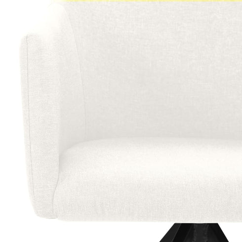 Swen Studio -  Swivel Dining Chairs 6 pcs Cream Fabric (UK/IE/FI/NO only) (3x331510)